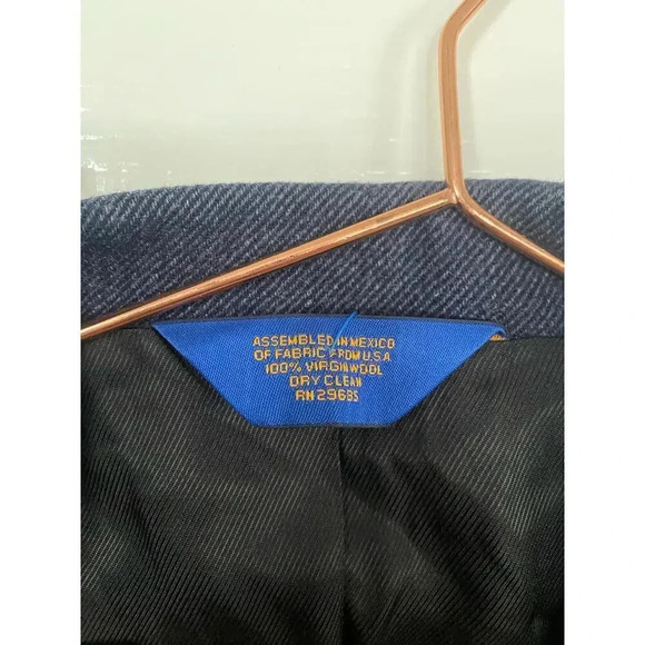 Pendelton Blue Wool Long Sleeves Button Front Blazer Coat Size 52 - Picture 5 of 6
